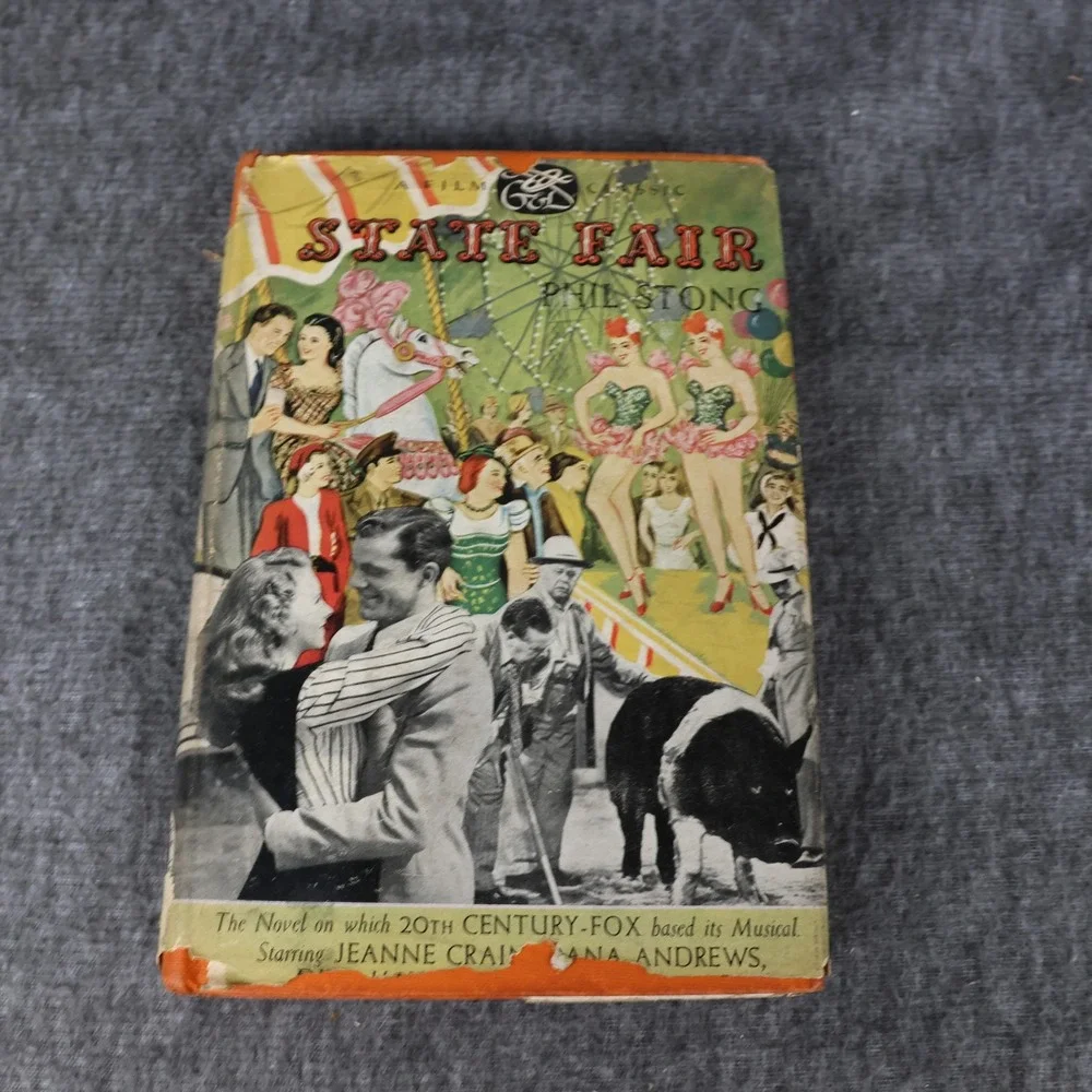 Vintage 1945 State Fair Phil Stong Grosset Dunlap Film Classics Orange HC DJ USA